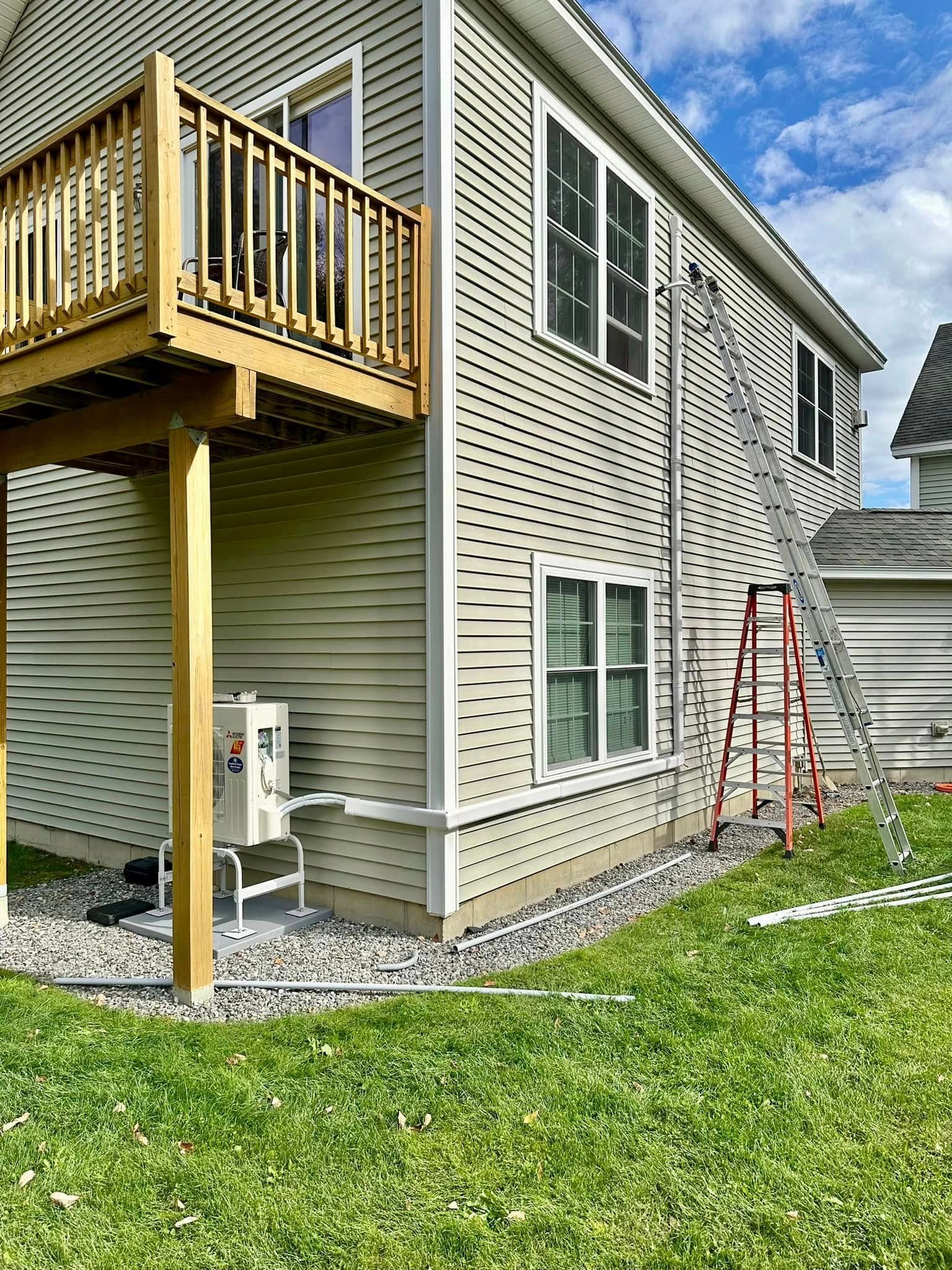 Heat pump installation in Gray, Maine
